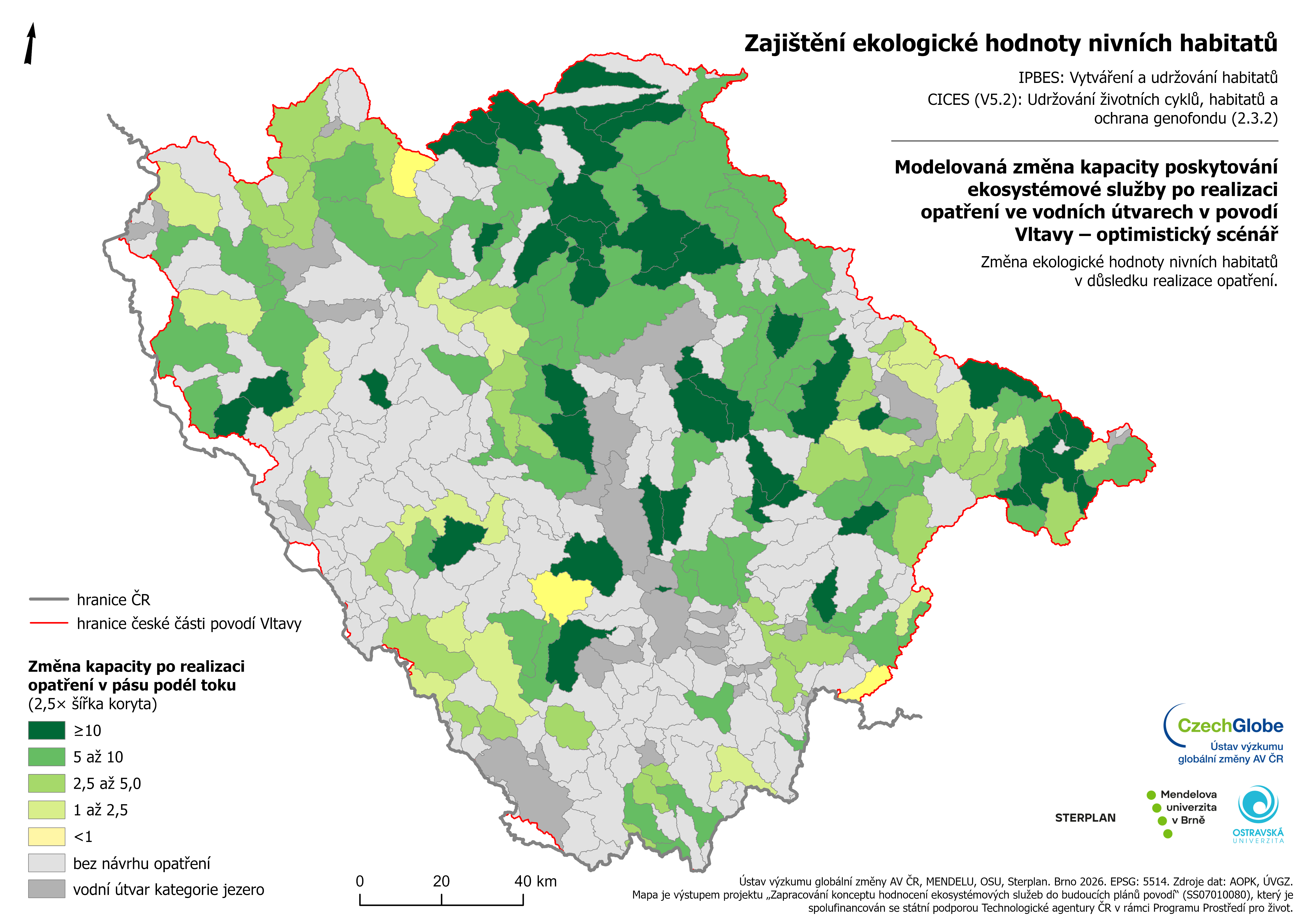 12o - Ekologická hodnota habitatů - optimistický scénář